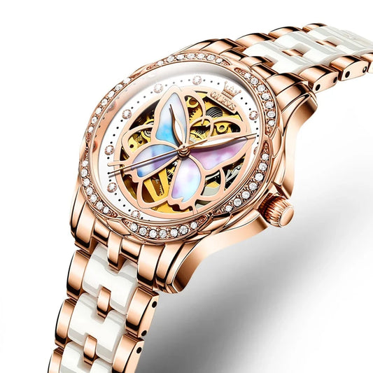 OLEVS 6615 Original Luxury Brand Women's Automatic Mechanical Watch.